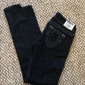 True religion dark blue jeans